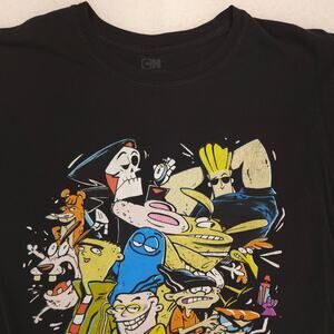 Cartoon Network Short Sleeve Crew Neck Graphic T Shirt Adult Mens Size XL Black